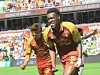 Pape Moussa Fall a fait trembler les filets à trois reprises.