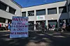 La première mobilisation a eu lieu le 19 juillet dernier devant le centre social à Saint-Nicolas-en-Forêt.