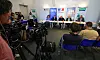 François Grosdidier, Pascal Bollot, Mgr Philippe Ballot, le général Pascal Péran et Patrick Weiten ont mené cette conférence au Club de la presse de Metz-Lorraine.