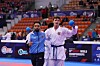 Alex Davies, ici en compagnie de l'entraîneur national Raul Cuerva Mora, s'est battu comme un lion mais il est tombé sur plus fort que lui, dimanche.