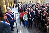 Les élus se sont retrouvés devant l'hôtel de ville de Metz.