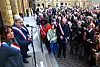 Les élus se sont retrouvés devant l'hôtel de ville de Metz.
