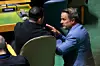 Dans les travées de la salle accueillant l'assemblée générale de l'ONU, Xavier Bettel est allé à la rencontre du président ukrainien, Volodymyr Zelensky.