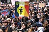 Photo prise à Nantes, dans l’ouest de la France, ce samedi.
