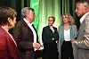 Chez les ministres écologistes, la soirée n’a pas été des plus agréables, en particulier pour Henri Kox (à dr.) en charge du Logement et de la Sécurité intérieure, qui ne siégera pas lors de la prochaine législature.