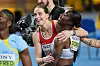 Patrizia Van der Weken félicite chaudement la nouvelle championne du monde, Zaynab Dosso.