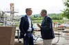 Michel Gloden (à dr.) avec son cousin le ministre des Affaires intérieures, Léon Gloden.