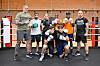 (De g. à d.) Le coach Boris Molitor, les compétiteurs du BoxClub Esch et Julian Siegers, second coach.