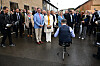 Le couple grand-ducal a entamé sa visite à Dudelange au son de la mandoline, interprétée par David Rio Costa. (photos Alain Rischard)