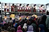 Le couple grand-ducal et le public ont pu suivre un spectacle retraçant le passé de la ville ouvrière avec 18 artistes et danseurs ainsi que 120 élèves de la commune.