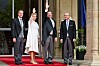 Le grand-ducal accompagné par le ministre des Affaires étrangères, Xavier Bettel, et le Premier ministre, Luc Frieden