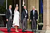 Le grand-ducal accompagné par le ministre des Affaires étrangères, Xavier Bettel, et le Premier ministre, Luc Frieden