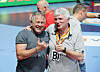 Kresimir Perkovic (à. g) avec Michel Scheuren lors du Final Four de la Coupe de Luxembourg 2022 (Photo : fern konnen).